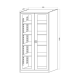 Stakleni orman 2297-staklo, 92x42x195 Stakleni orman 2297-staklo, 92x42x195